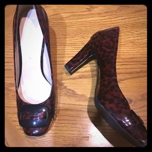 Franco Sarto Red and Black Pumps